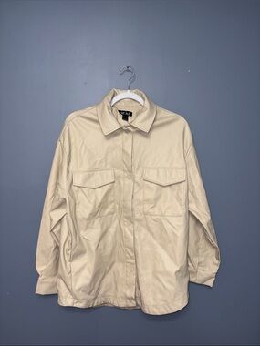 Wet Seal | Cream Pleather Jacket
